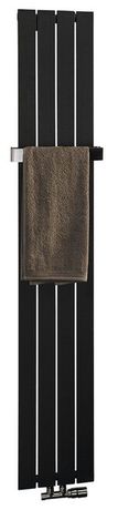 SAPHO COLONNA 29,8 x 180cm 614W kúpeľňový radiátor, stredové pripojenie, čierna matná, IR144