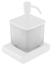 SAPHO FLORI dávkovač tekutého mydla na zavesenie, biela matná, sklo mliečne, RF019/14
