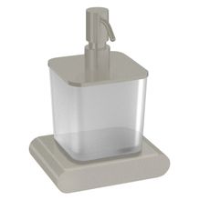 SAPHO FLORI dávkovač tekutého mydla na zavesenie, nikel, sklo mliečne, RF019/16