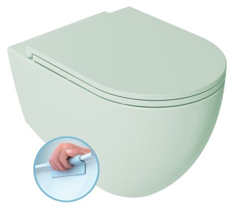 SAPHO INFINITY 53cm RIMLESS WC závesné, zelená mint, 10NF02001-2T