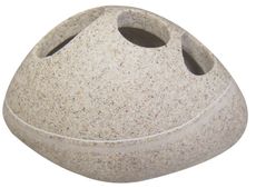 SAPHO LITTLE ROCK stojan na kefky, polyresin, dekor kameň svetlý, 22190209