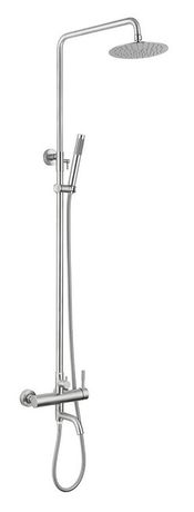 SAPHO MINIMAL sprchový / vaňový stĺp teleskopický s nástennou batériou, nerez, MI140