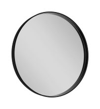 SAPHO NOTION Ø60cm zrkadlo okrúhle v úzkom ráme, čierna matná, NT600