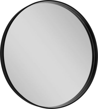 SAPHO NOTION Ø80cm zrkadlo okrúhle v úzkom ráme, čierna matná, NT800