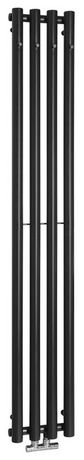 SAPHO PILON 27 x 180cm 858W kúpeľňový radiátor s háčikmi, stredové pripojenie, čierna matná, IZ122