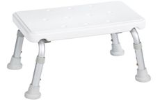 SAPHO podnožka (stolček) kúpeľňová, hliník/plast, biela, A0102601