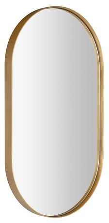 SAPHO PUNO 40 x 70cm zrkadlo oválne v úzkom zlatom ráme, ORT470