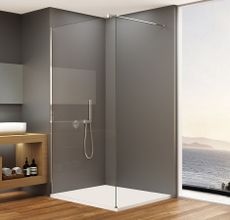 SAPHO SPITZA 120cm walk-in sprchový kút / sprchová stena samostatná, profil chróm, sklo číre, 750.120.1