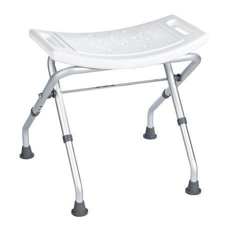 SAPHO stolička kúpeľňová sklopná, hliník, plast, biela, A0050301