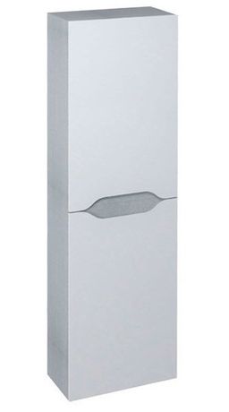 SAPHO WAVE 40 x 20 x 140 skrinka kúpeľňová vysoká závesná, biela / dub strieborný, WA250-3011