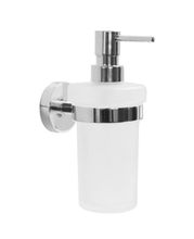 SAPHO X-ROUND dávkovač tekutého mydla 230ml závesný, chróm, mliečne sklo, XR101