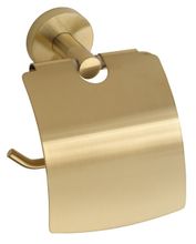 SAPHO X-ROUND GOLD držiak toaletného papiera s krytom, zlatá matná, XR732GB