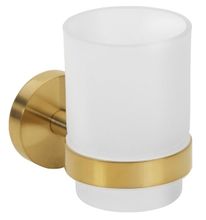 SAPHO X-ROUND GOLD pohárik závesný, zlatá matná, mliečne sklo, XR903GB