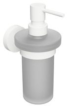 SAPHO X-ROUND WHITE dávkovač tekutého mydla 230ml závesný, biela, mliečne sklo, XR101W