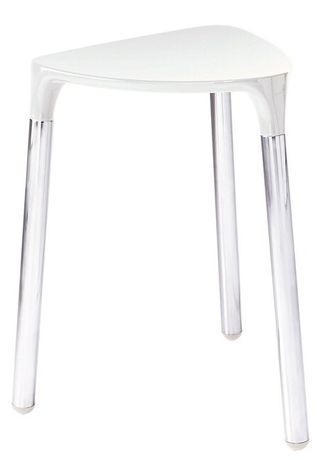 SAPHO YANNIS stolička kúpeľňová, oceľ/plast, biela, 217202
