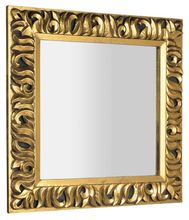SAPHO ZEEGRAS 90 x 90cm zrkadlo vo vyrezávanom ráme, drevo masív, zlatá, IN416