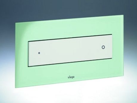 VIEGA VISIGN for Style 12 ovládacie tlačítko dvojčinné, sklo číre, mätová zelená, 645 175